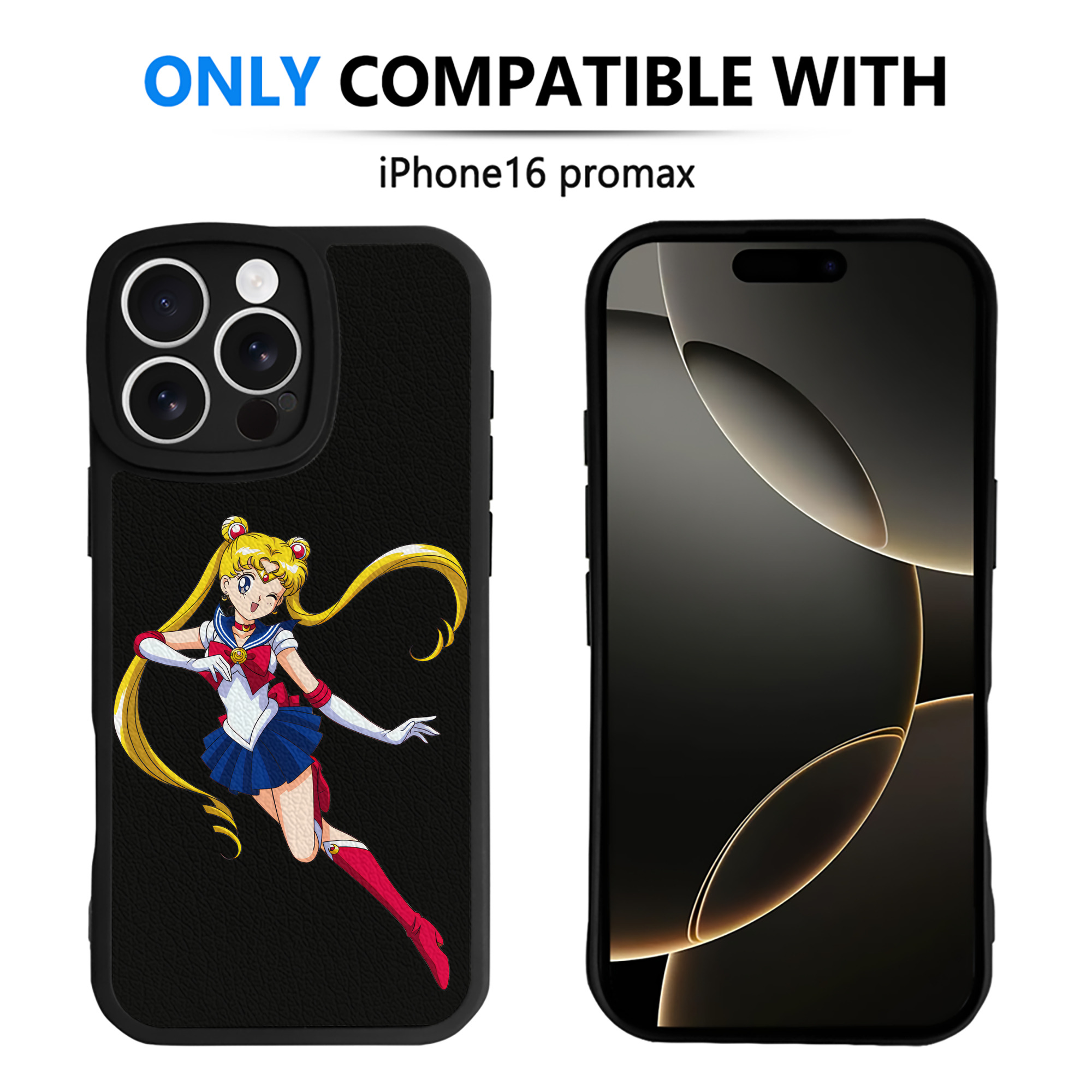 （画像用） 美少女戦士セーラームーン 月野 うさぎ つきの うさぎ Sailor Moon Tsukino Usagi 【iPhone 16シリーズ対応】シリコンスマホケース（レザー調） 材質：シリコン